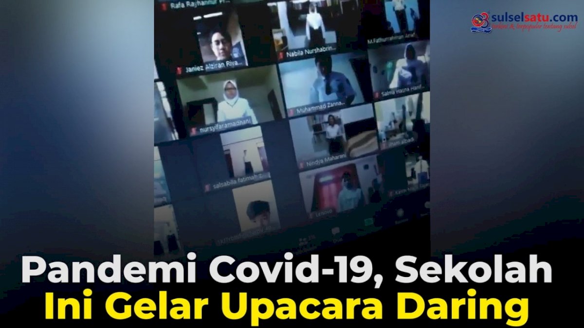 VIDEO: Pandemi Covid-19, Sekolah Ini Gelar Upacara Daring
