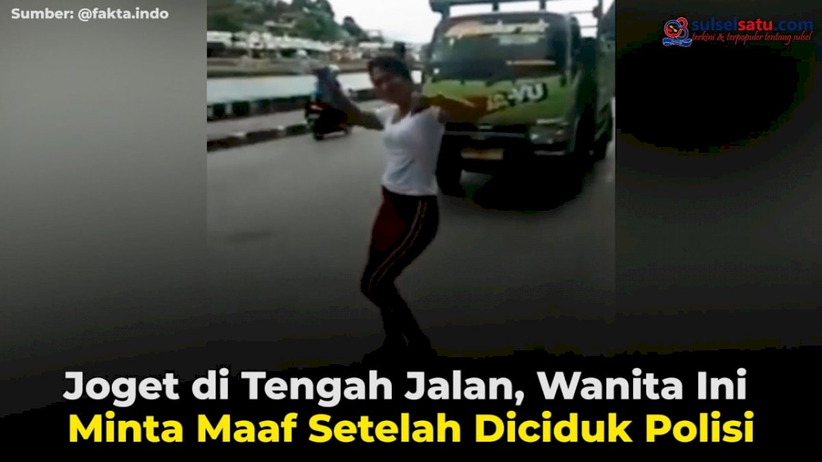 VIDEO: Joget di Tengah Jalan, Wanita Ini Minta Maaf Setelah Diciduk Polisi