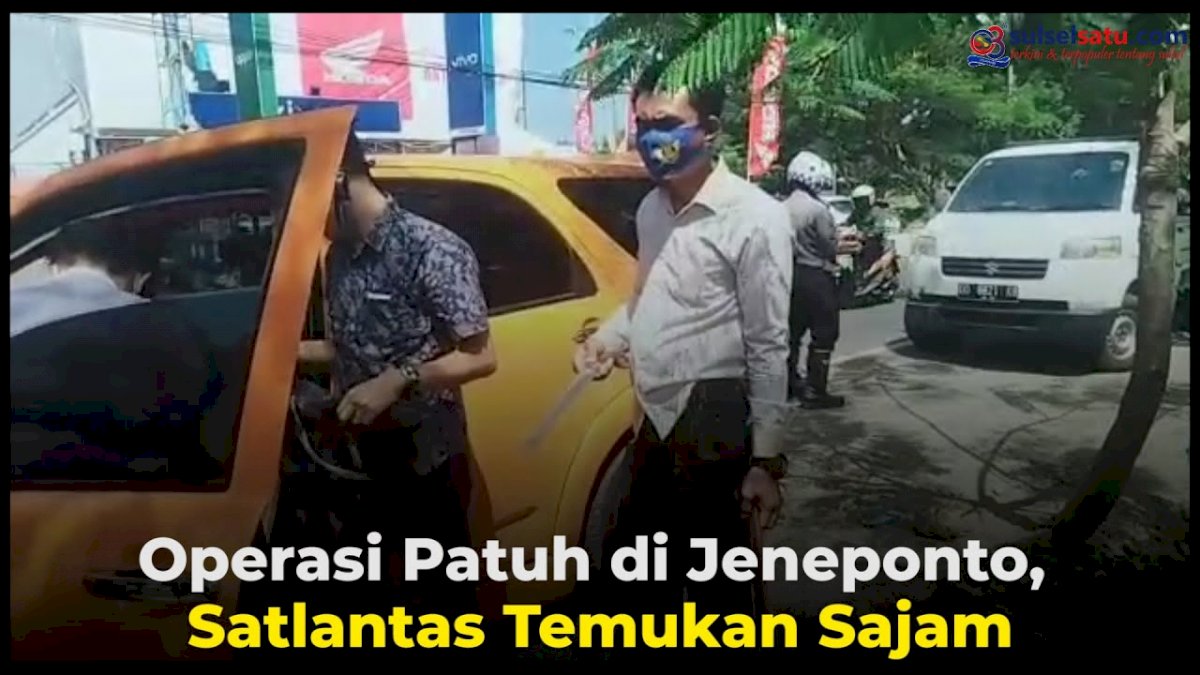 VIDEO: Operasi Patuh di Jeneponto, Satlantas Temukan Sajam