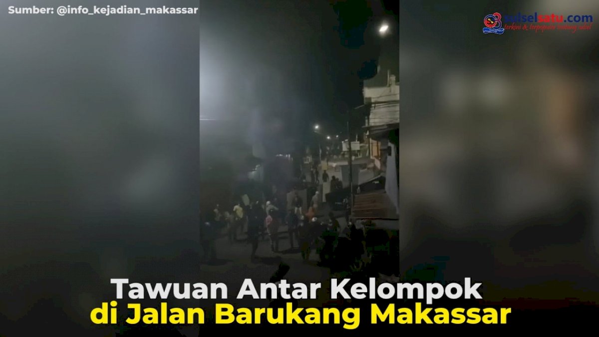 VIDEO: Tawuan Antar Kelompok di Jalan Barukang Makassar