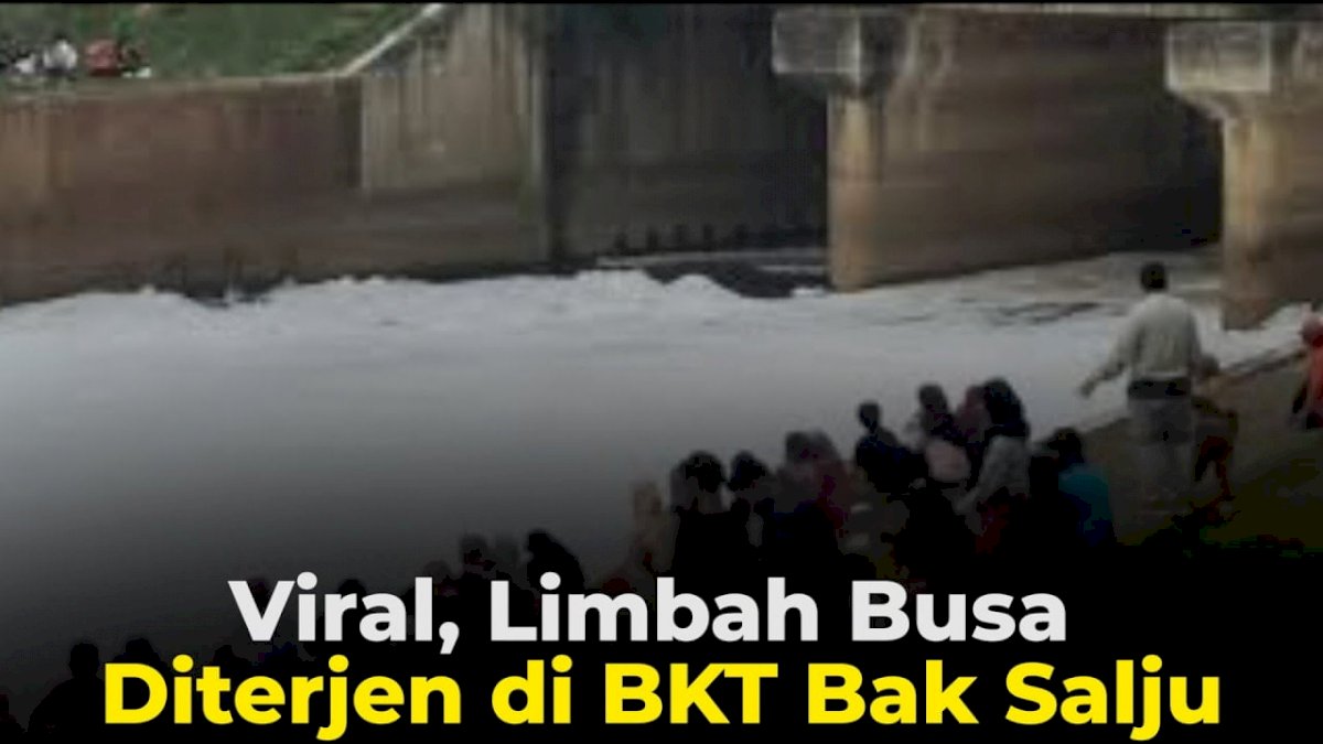 VIDEO: Viral, Limbah Busa di BKT Bak Salju