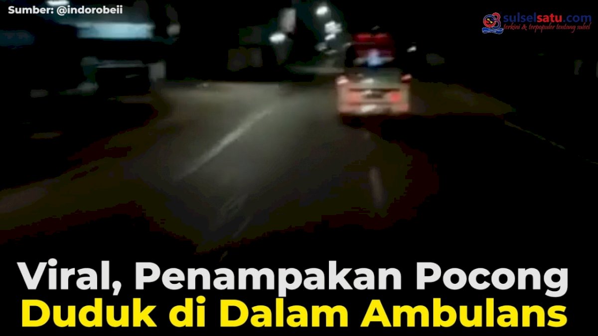 VIDEO: Viral, Penampakan Pocong Duduk di Dalam Ambulans