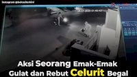 VIDEO: Aksi Seorang Emak-Emak Gulat dan Rebut Celurit Begal