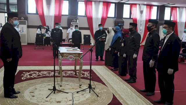 Pelantikan pejabat fungsional oleh Sekprov Sulsel Abdul Hayat Gani. (ist)