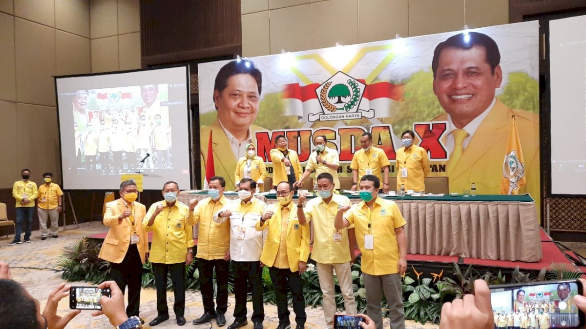 Airlangga Perintahkan Musda Golkar Sulsel Musyawarah Mufakat