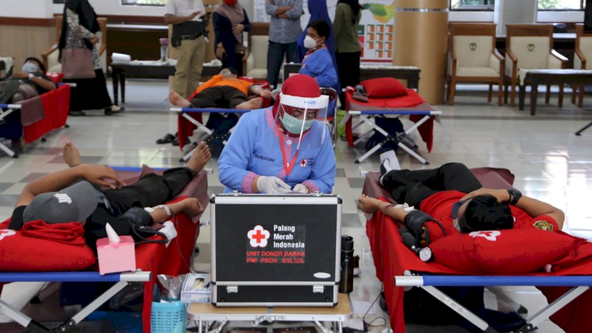 Kwarcab Pramuka Gowa Gandeng PMI Gelar Aksi Donor Darah