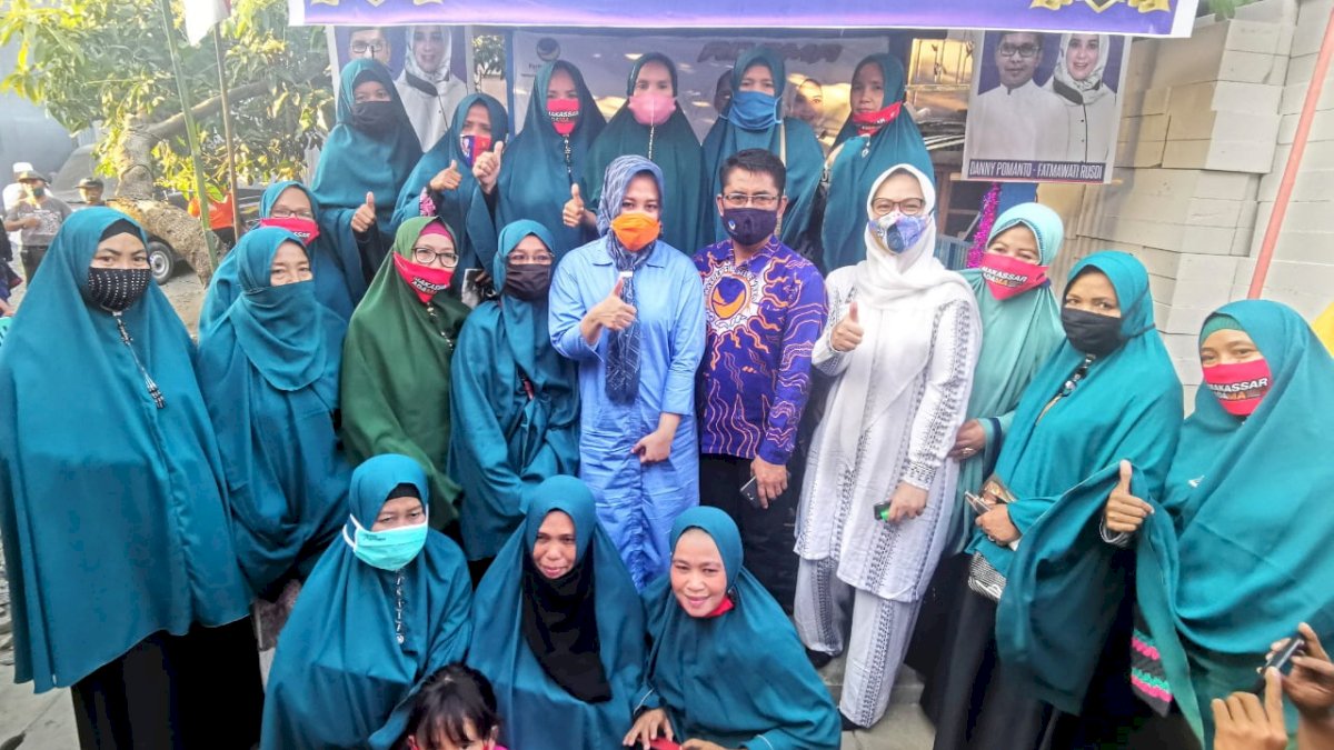 Bareng Cicu-RL, Fatmawati Resmikan Posko Relawan ADAMA di Tamalanrea