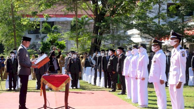 Pelantikan 76 ASN untuk mengisi jabatan lowong untuk sejumlah OPD di lingkup Pemkab Gowa. (ist)