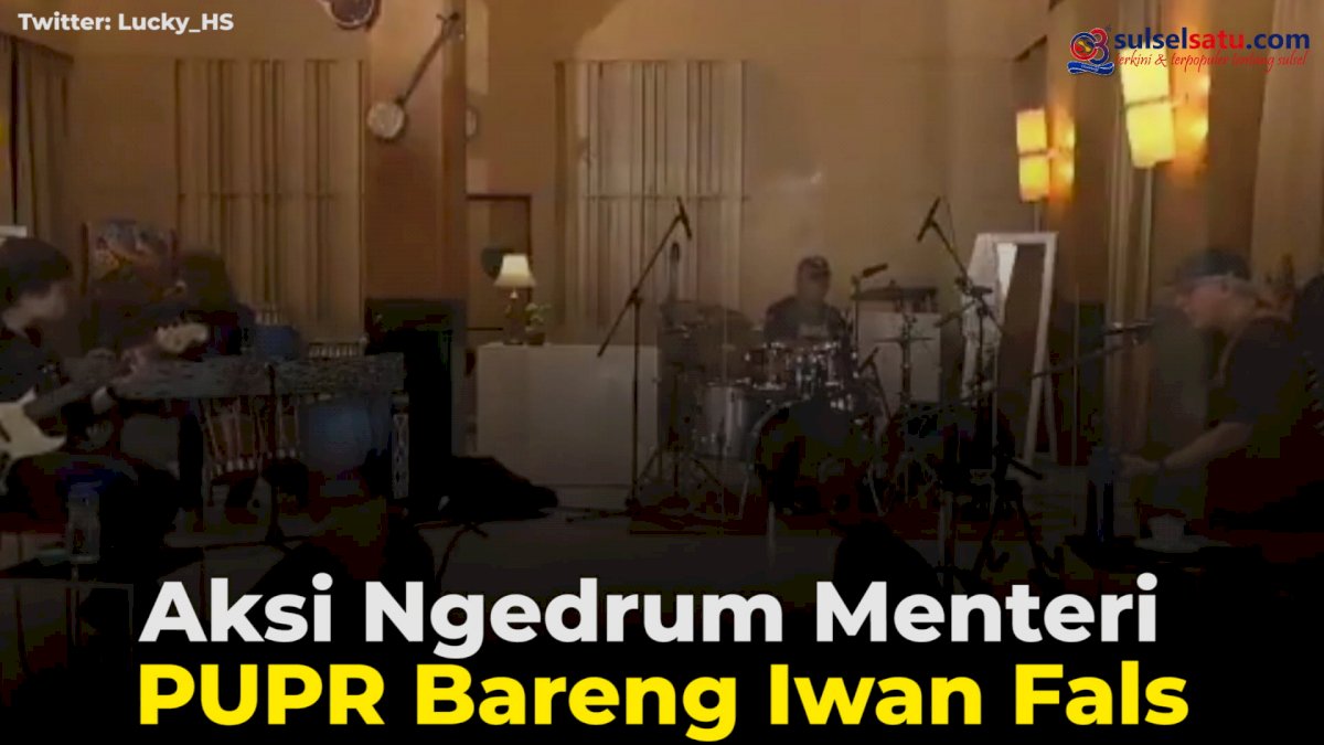 VIDEO: Aksi Ngedrum Menteri PUPR Bareng Iwan Fals