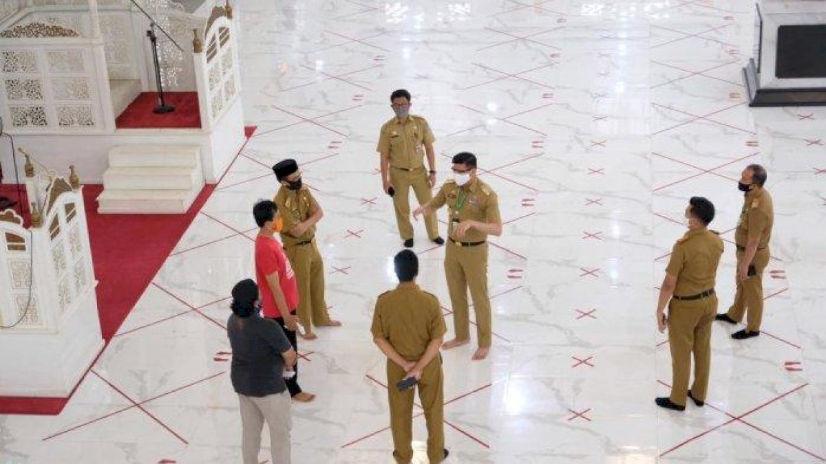 Masjid Syekh Yusuf Gowa Perketat Protokol Kesehatan, Tak Bermasker Dilarang Masuk