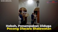VIDEO: Heboh, Penampakan Diduga Pocong Diacara Shalawatan