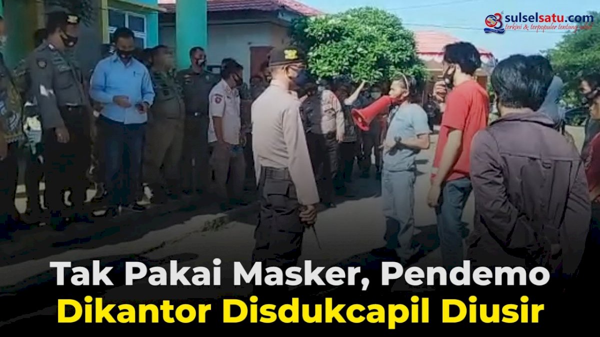 VIDEO: Tak Pakai Masker, Pendemo Dikantor Disdukcapil Diusir