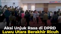 VIDEO: Aksi Unjuk Rasa di DPRD Luwu Utara Berakhir Ricuh