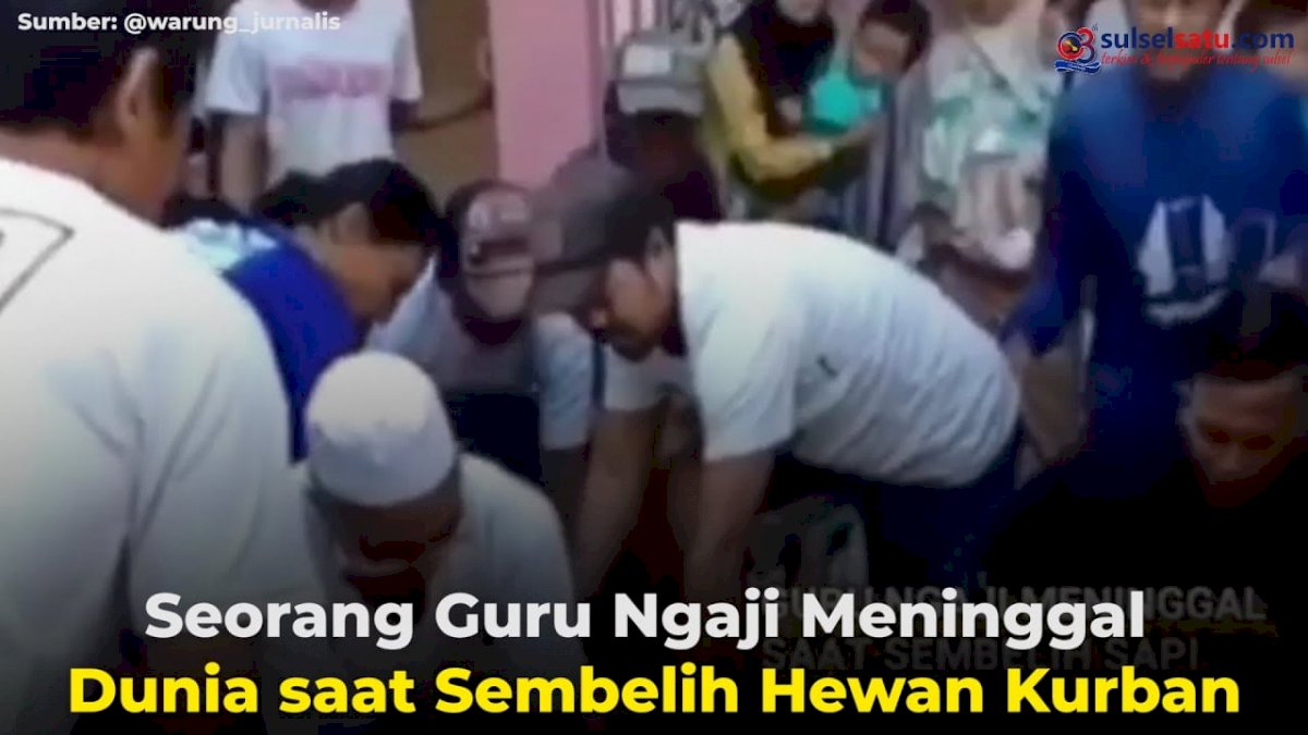 VIDEO: Seorang Guru Ngaji Meninggal Dunia saat Sembelih Hewan Kurban
