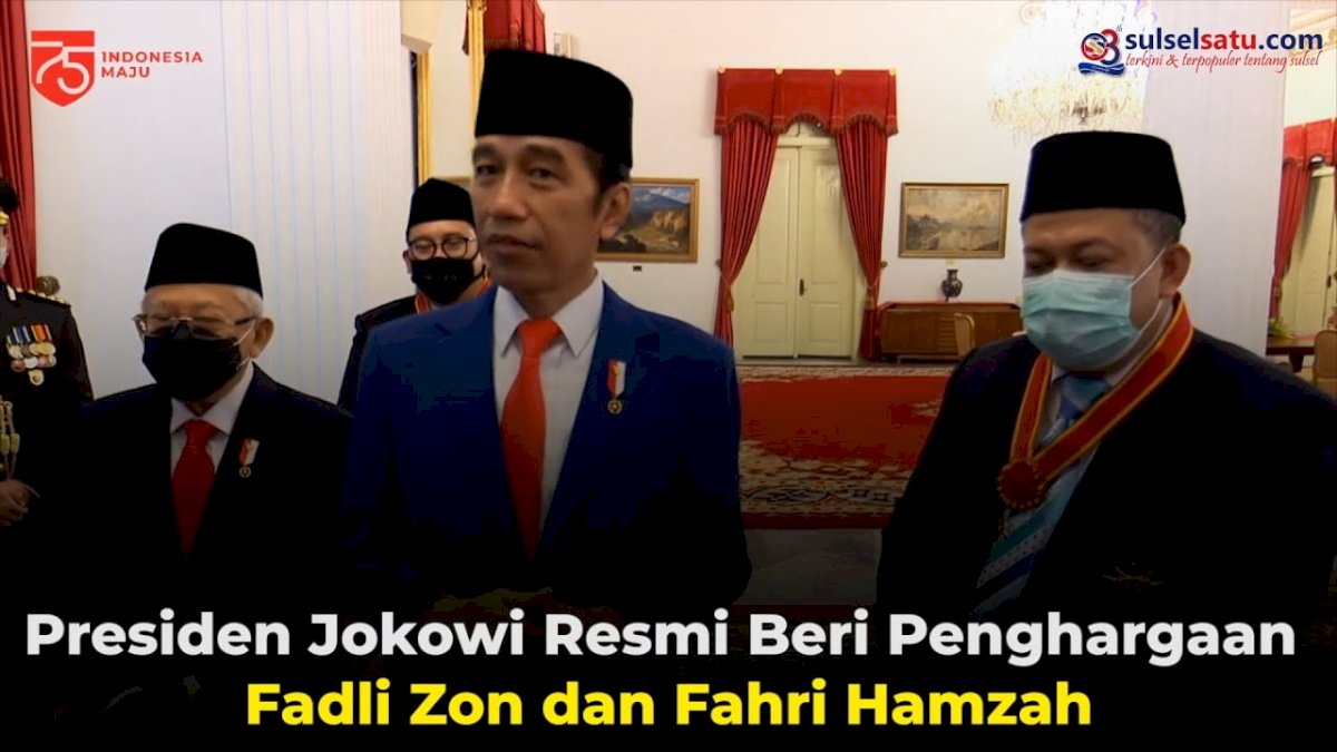 VIDEO: Presiden Jokowi Resmi Beri Penghargaan Fadli Zon dan Fahri Hamzah