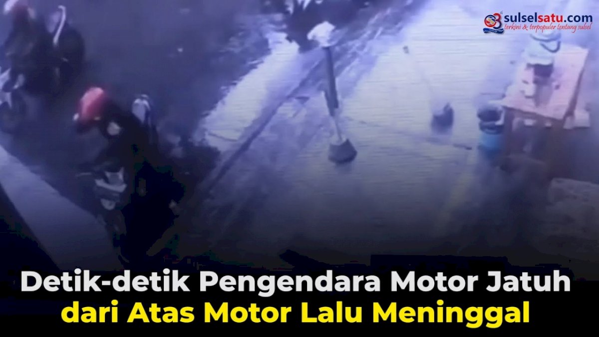 Detik-detik Seorang Pengendara Motor Jatuh dari Atas Motor Lalu Meninggal