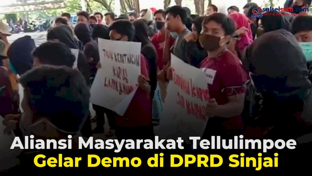 VIDEO: Aliansi Masyarakat Tellulimpoe Gelar Demo di DPRD Sinjai