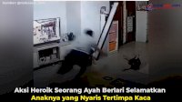 VIDEO: Aksi Heroik Seorang Ayah Selamatkan Anaknya yang Nyaris Tertimpa Kaca