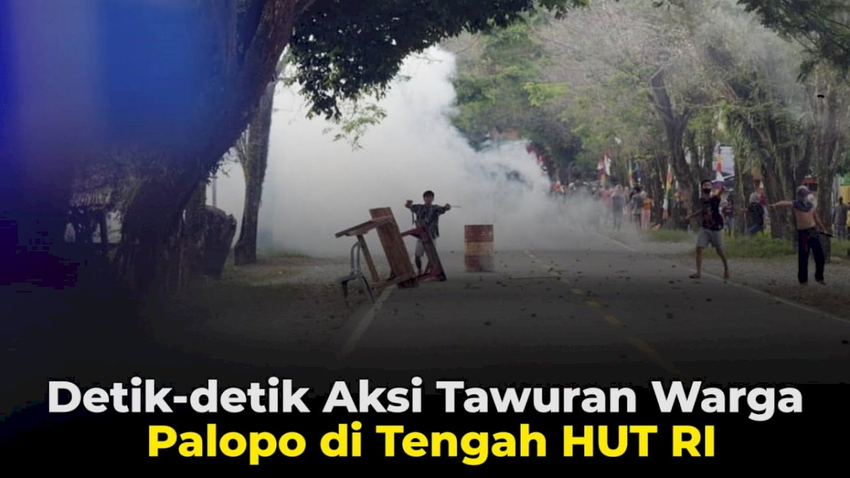 VIDEO: Detik-detik Aksi Tawuran Warga Palopo di Tengah HUT RI