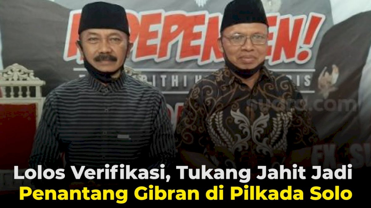 VIDEO: Lolos Verifikasi, Tukang Jahit Jadi Penantang Gibran di Pilkada Solo