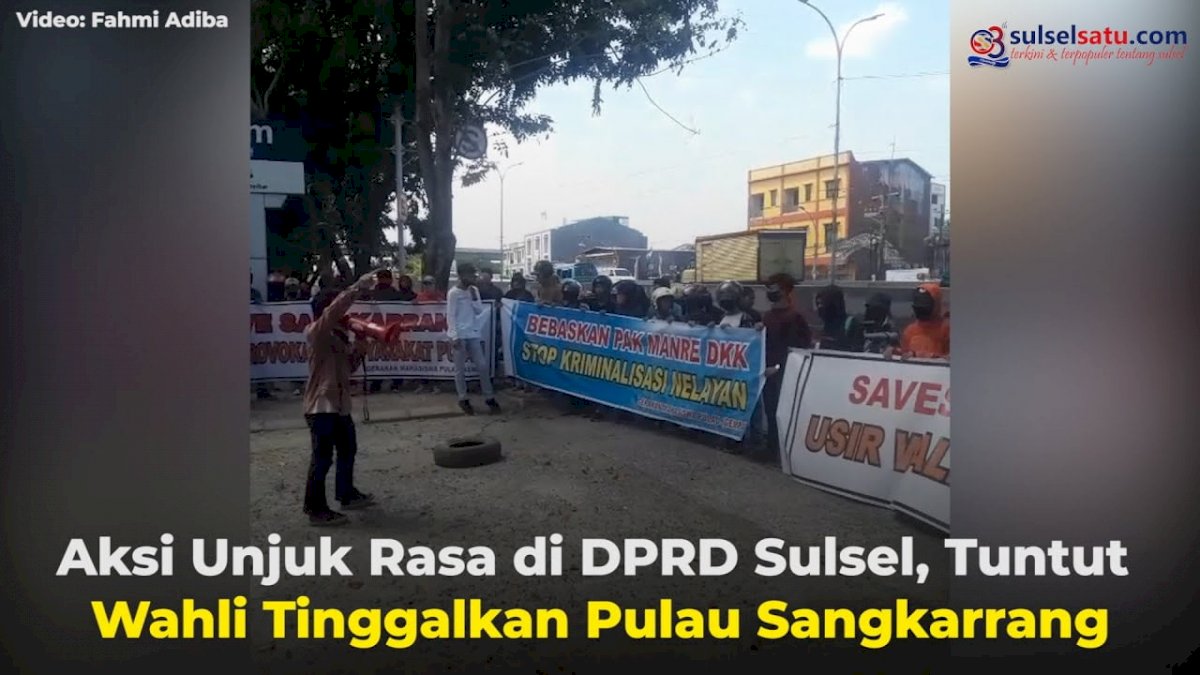 VIDEO: Aksi Unjuk Rasa di DPRD Sulsel, Tuntut Wahli Tinggalkan Pulau Sangkarrang
