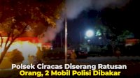 VIDEO: Polsek Ciracas Diserang Ratusan Orang, 2 Mobil Polisi Dibakar