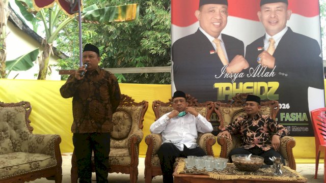 Pasangan Tahfidz bersama Nurhasan tatap muka dengan warga BTN Taroada, Kecamatan Turikale, Maros. (Sulselsatu/Indra Sadli Pratama)