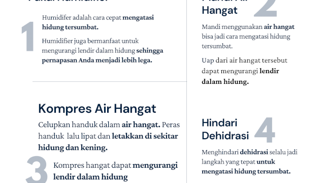 4 Cara Mengatasi Hidung Tersumbat
