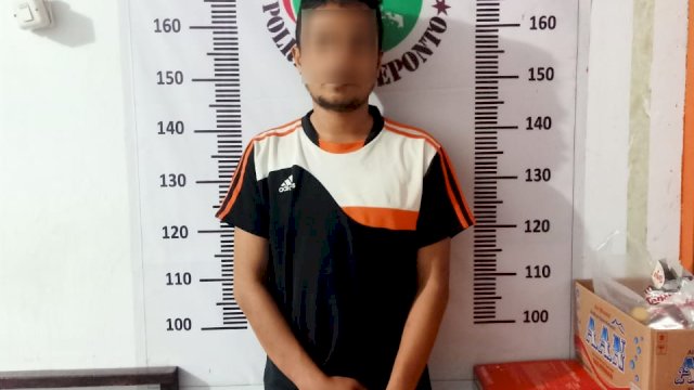 Tersangka narkoba jenis sabu diamankan di Mapolres Jeneponto. (ist)