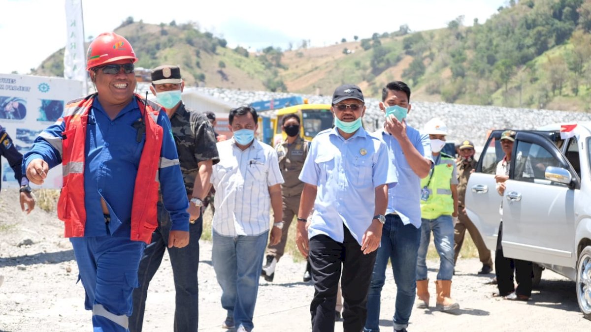 Bupati Jeneponto Tinjau Progres Pembangunan Bendungan Kareloe