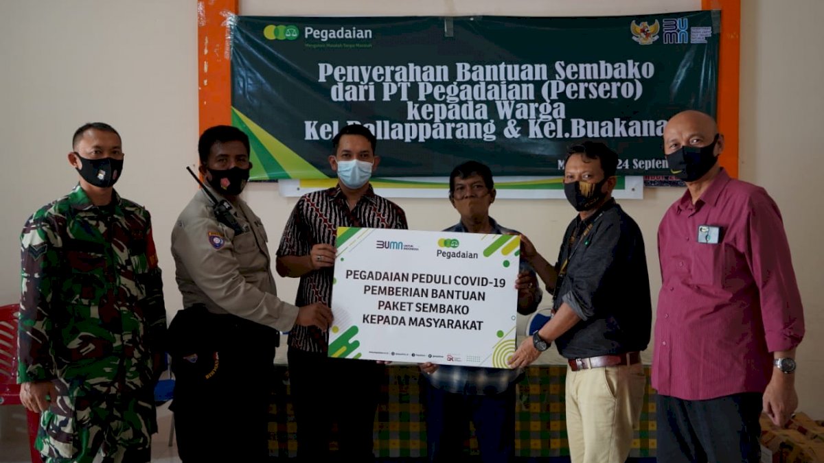 Pegadaian Makassar Kembali Salurkan 200 Paket Bantuan Covid-19