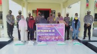Jelang HUT Polantas Ke-65, Kapolres Jeneponto Pimpin Pembagian Paket Sembako