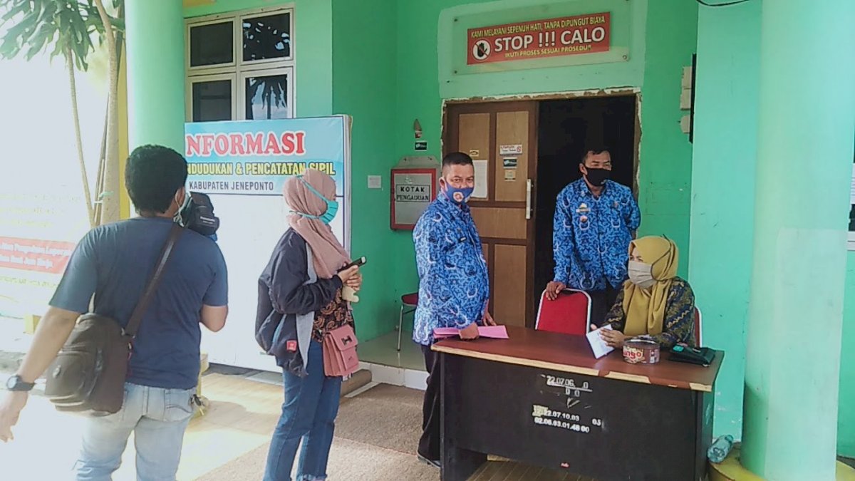 Kadis Dukcapil Jeneponto Positif Covid-19, Pelayanan Distop Sementara