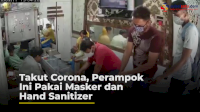 VIDEO: Takut Corona, Perampok Ini Pakai Masker dan Hand Sanitizer