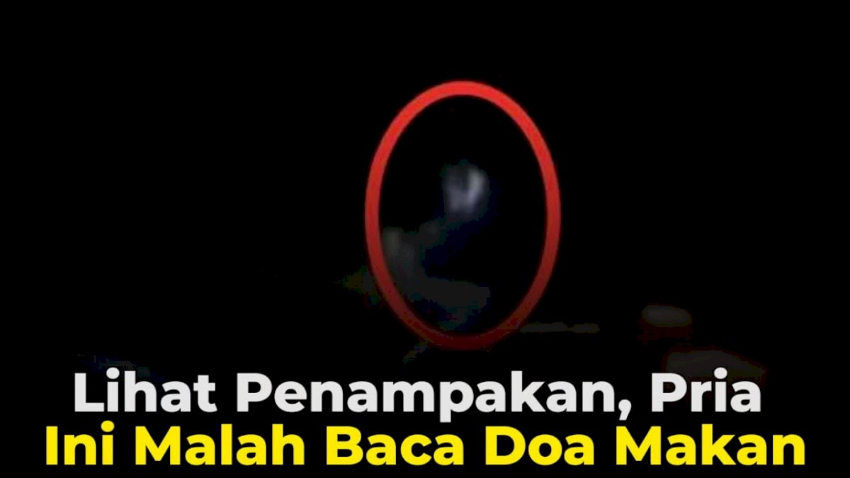 VIDEO: Lihat Penampakan, Pria Ini Malah Baca Doa Makan