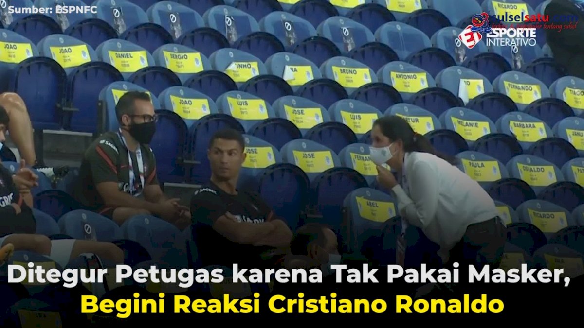 Ditegur Petugas karena Tak Pakai Masker, Begini Reaksi Cristiano Ronaldo
