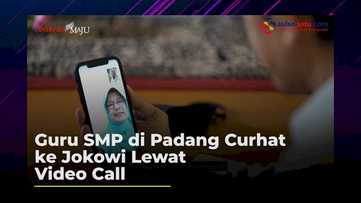 VIDEO: Guru SMP di Padang Curhat ke Jokowi Lewat Video Call