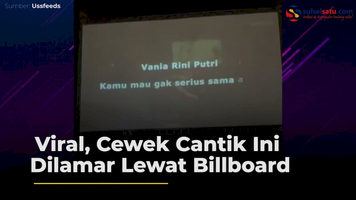 VIDEO: Viral, Cewek Cantik Ini Dilamar Lewat Billboard
