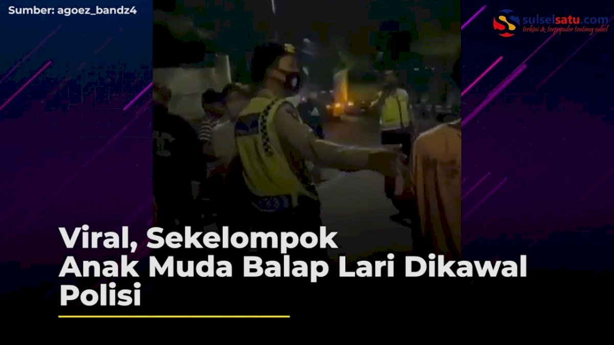 VIDEO: Viral, Sekelompok Anak Muda Balap Lari Dikawal Polisi