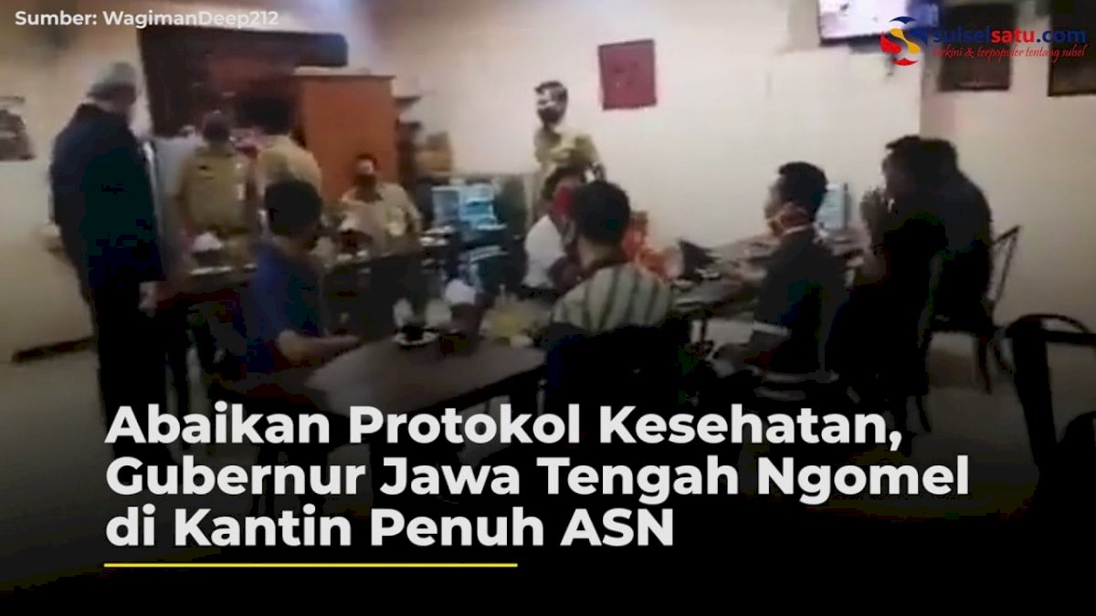 VIDEO: Abaikan Protokol Kesehatan, Gubernur Jawa Tengah Marah-marah ke ASN