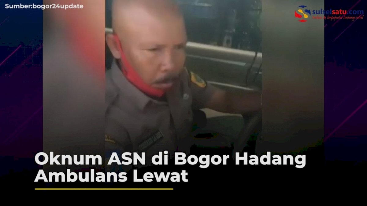 VIDEO: Oknum ASN di Bogor Hadang Ambulans Lewat