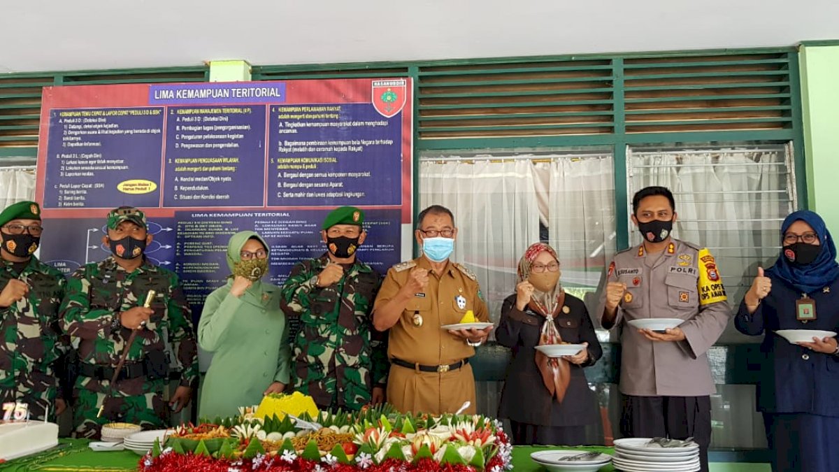 Hadiri HUT TNI ke-75 di Kodim 1405/Mlts, Wawali Parepare: Tetap Jaga Sinergitas