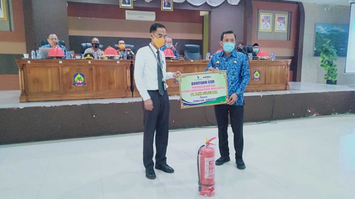 Bank Sulselbar Salurkan Bantuan CSR Rp50 Juta ke Pemkab Jeneponto