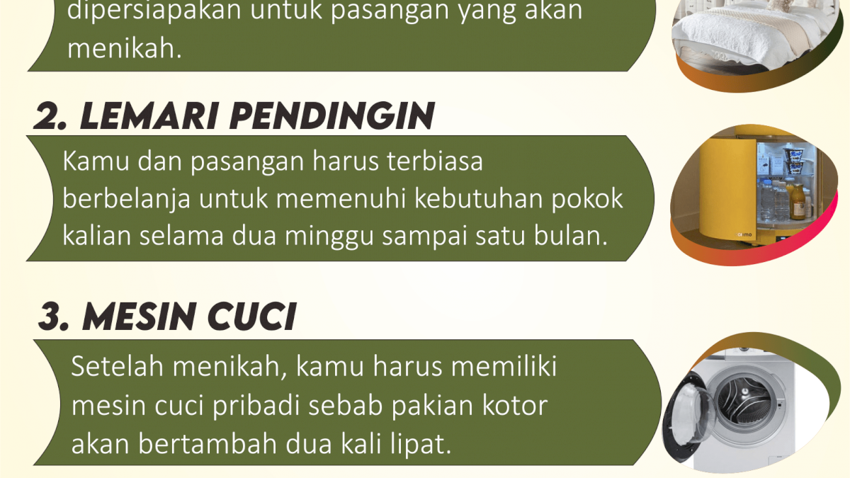 INFOGRAFIK: 4 Barang yang Perlu Dimiliki Sebelum Menikah