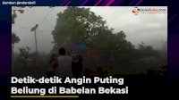 VIDEO: Detik-detik Angin Puting Beliung di Babelan Bekasi