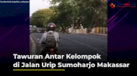 VIDEO: Tawuran Antar Kelompok di Jalan Urip Sumoharjo Makassar