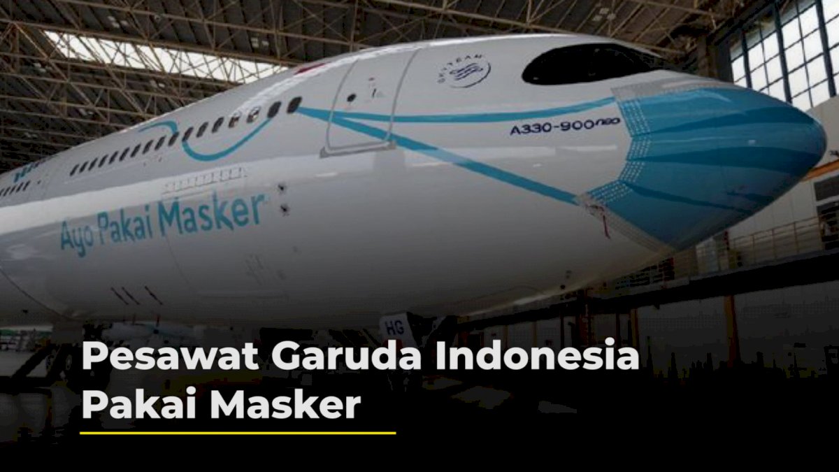 VIDEO: Pesawat Garuda Indonesia Pakai Masker