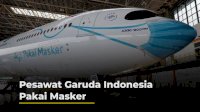 VIDEO: Pesawat Garuda Indonesia Pakai Masker