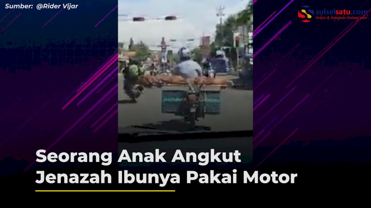 VIDEO: Seorang Anak Angkut Jenazah Ibunya Pakai Motor