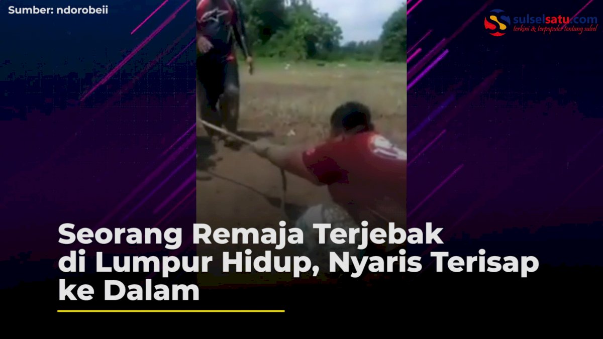 VIDEO: Seorang Remaja Terjebak di Lumpur Hidup, Nyaris Terisap ke Dalam